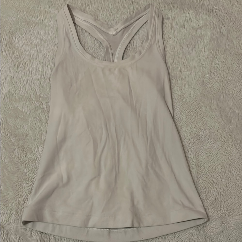 Women's White Lululemon Tank Top